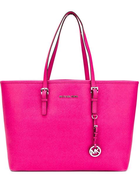 michael kors jet set large tote pink|michael kors jet set duffle.